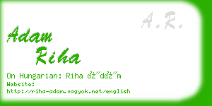 adam riha business card